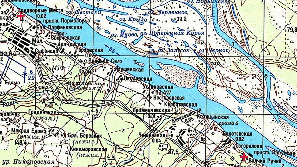 Знаменская Волчьеручьевская церковь (деревня Волчий ручей, пристань Ляпуново) и ближайшая Воскресенская Пермогорская церковь (деревня Придворные места, пристань Пермогорье) Знаменская Волчьеручьевская церковь (деревня Волчий ручей, пристань Ляпуново) и ближайшая Воскресенская Пермогорская церковь (деревня Придворные места, пристань Пермогорье)