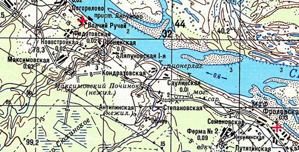 Знаменская Волчьеручьевская церковь (деревня Волчий ручей, пристань Ляпуново) и ближайшая Преображенская Лябельская церковь (деревня Фроловская) Знаменская Волчьеручьевская церковь (деревня Волчий ручей, пристань Ляпуново) и ближайшая Преображенская Лябельская церковь (деревня Фроловская)